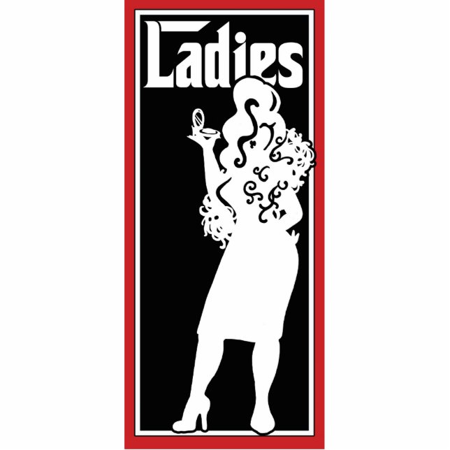 Ladies Restroom/Bathroom sign Statuette (Front)