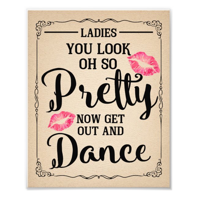 Ladies restroom toiletries basket SIGN (Front)