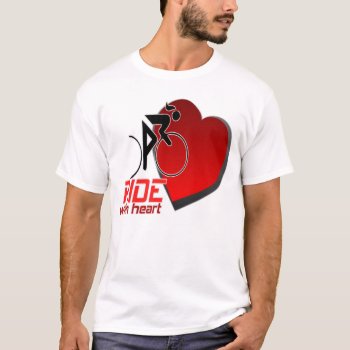 Ladies Ride With Heart Essential Crew Shirt by Baysideimages at Zazzle