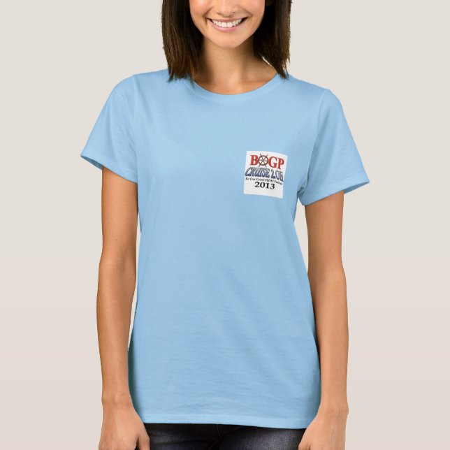 Ladies Ringer T-Shirt Be Our Guest Podcast Cruise (Front)