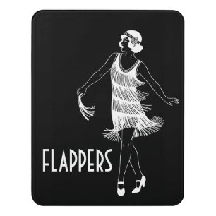 Ladies Room Flapper Peacock Women's Restroom Door Sign