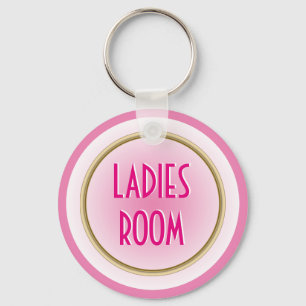 Ladies Room Pink Keychain