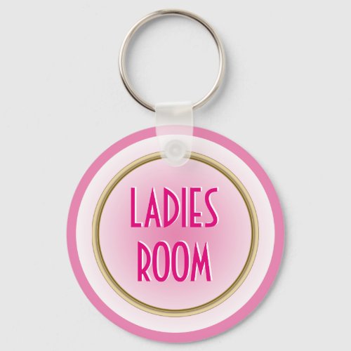 Ladies Room Pink Keychain