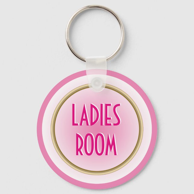 Ladies Room Pink Keychain (Front)