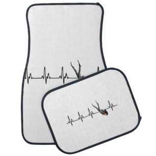 Ladies SCUBA Diving Heartbeat Car Floor Mat
