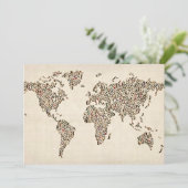 Ladies Shoes Map of the World Map (Standing Front)