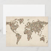 Ladies Shoes Map of the World Map (Front/Back)