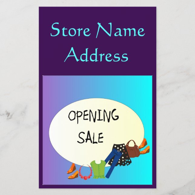 Ladies Shop Opening Sale> Flyer (Front)