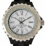 Ladies' Singles Golf Competition Winner Watch<br><div class="desc">A ladies winner of a Singles Golf Competition watch that is designed as an award for the Ladies' Singles Golf Competition Winner. Add the name of the recipient as well as the competition. Roman numerals on a white background.</div>