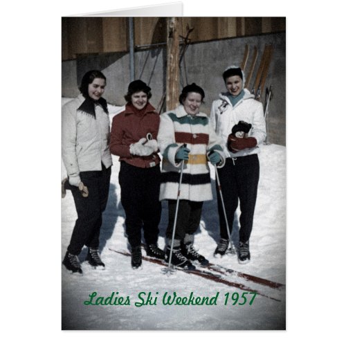 Ladies Ski Weekend 1957 Photo Card