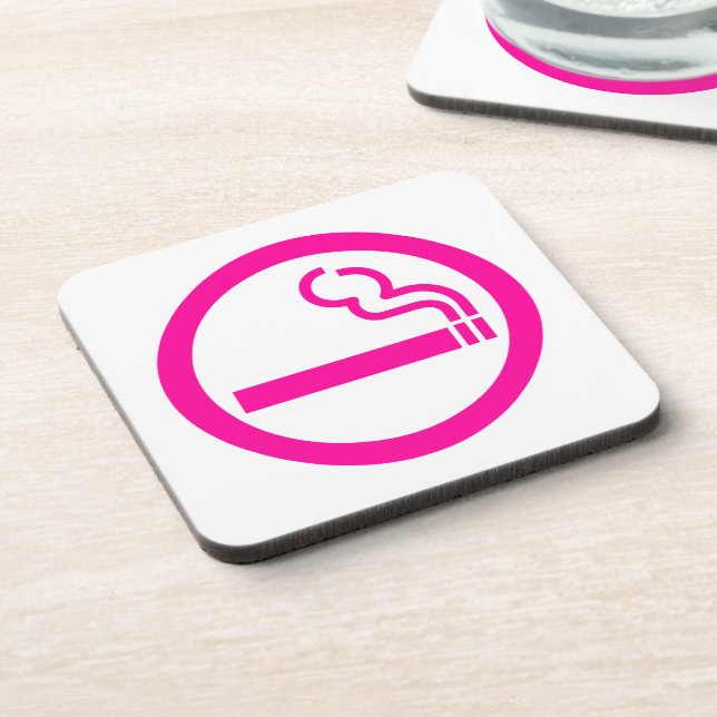 Ladies Smoking Area 喫煙女性 Japanese Sign Beverage Coaster (Left Side)