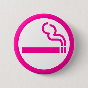 Ladies Smoking Area 喫煙女性 Japanese Sign Button