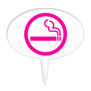 Ladies Smoking Area 喫煙女性 Japanese Sign Cake Topper