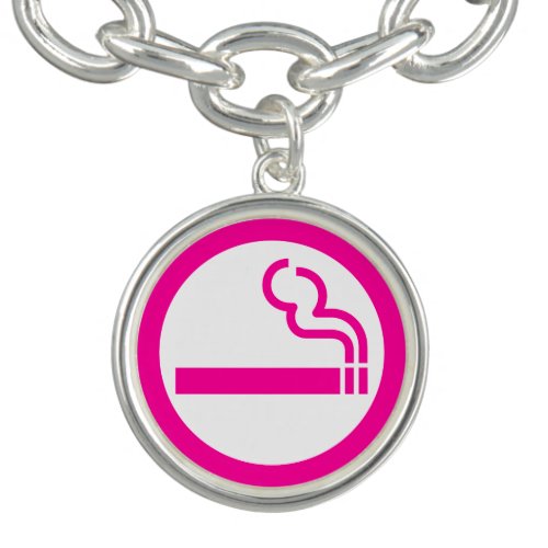 Ladies Smoking Area 喫煙女性 Japanese Sign Charm Bracelet