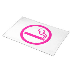 Ladies Smoking Area 喫煙女性 Japanese Sign Cloth Placemat