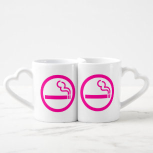 Ladies Smoking Area 喫煙女性 Japanese Sign Coffee Mug Set
