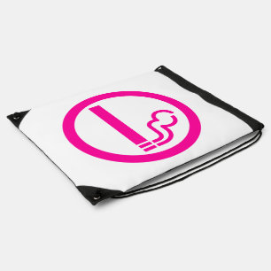 Ladies Smoking Area 喫煙女性 Japanese Sign Drawstring Bag