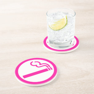 Ladies Smoking Area 喫煙女性 Japanese Sign Drink Coaster