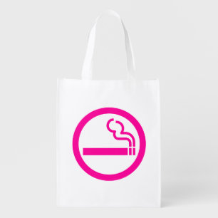 Ladies Smoking Area 喫煙女性 Japanese Sign Grocery Bag