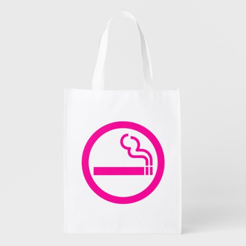 Ladies Smoking Area 喫煙女性 Japanese Sign Grocery Bag