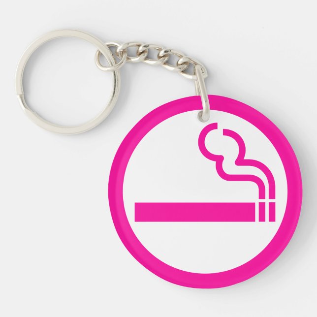Ladies Smoking Area 喫煙女性 Japanese Sign Keychain (Front)