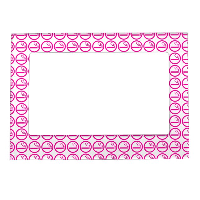 Ladies Smoking Area 喫煙女性 Japanese Sign Magnetic Photo Frame (Front)