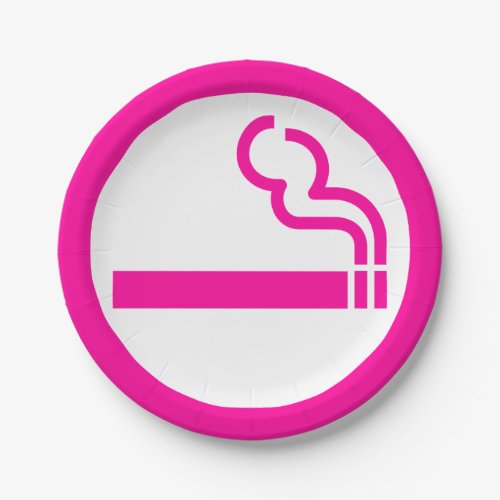 Ladies Smoking Area 喫煙女性 Japanese Sign Paper Plates