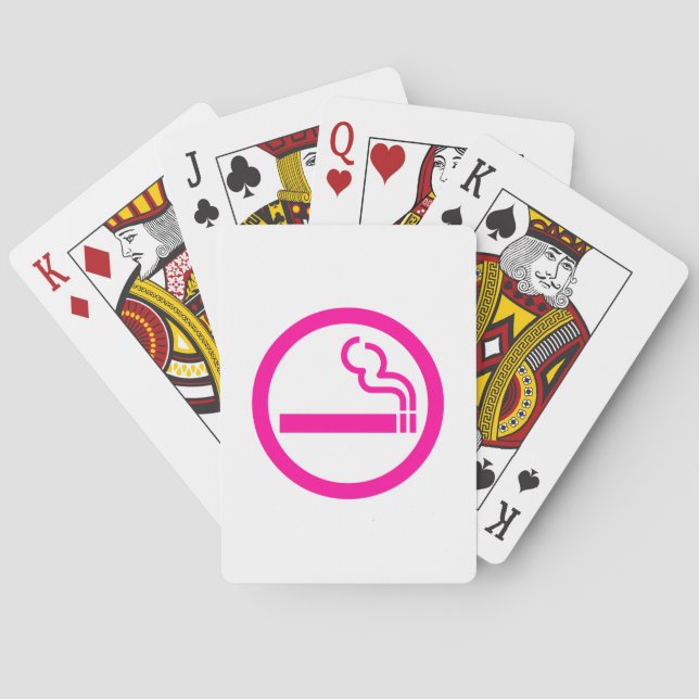 Ladies Smoking Area 喫煙女性 Japanese Sign Poker Cards (Back)