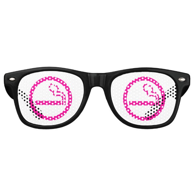 Ladies Smoking Area 喫煙女性 Japanese Sign Retro Sunglasses (Front)