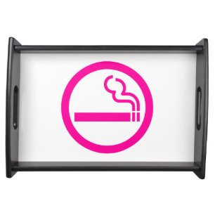 Ladies Smoking Area 喫煙女性 Japanese Sign Serving Tray