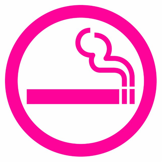 Ladies Smoking Area 喫煙女性 Japanese Sign Statuette (Front)