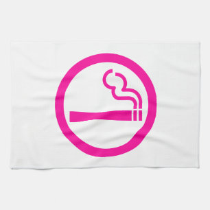 Ladies Smoking Area 喫煙女性 Japanese Sign Towel