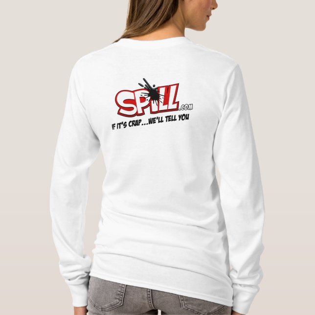 Ladies Spill Logo Hoodie (Back Logo) T-Shirt (Back)