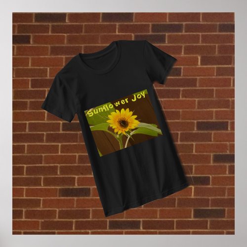 Ladies Sunflower Joy Dark T_Shirt