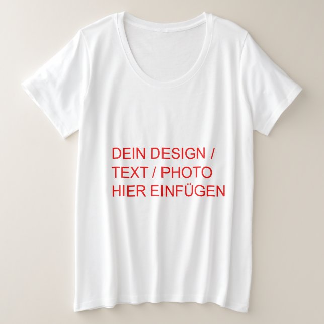Ladies T-Shirt Plus Size Basic personalized (Design Front)