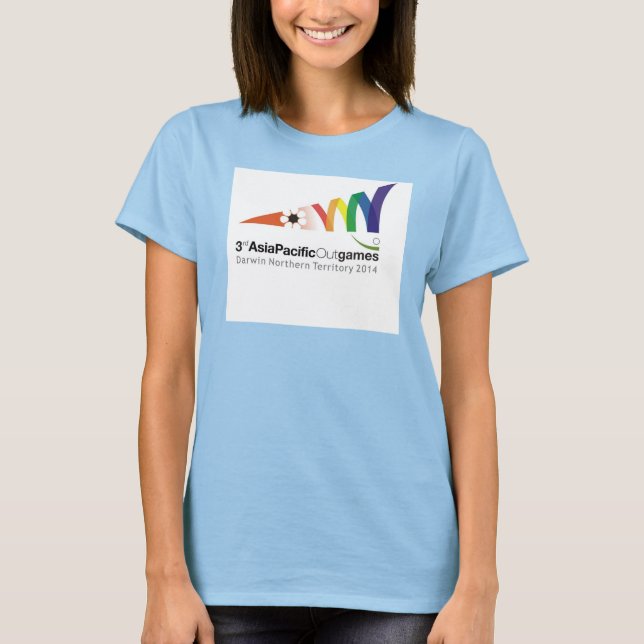 Ladies, T-Shirt, white/red T-Shirt (Front)