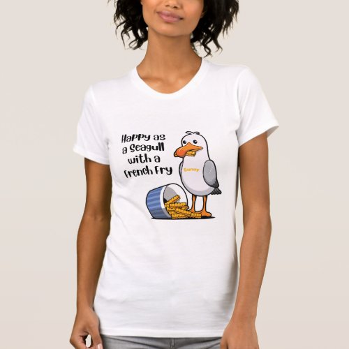 Ladies T_Shirt Wildwood Sunny Seagull with French 