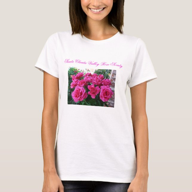 Ladies T-Shirt with Pink Roses (Front)