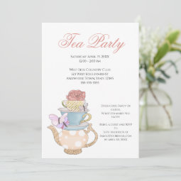 Ladies Tea Party Ideas Invitation | Zazzle