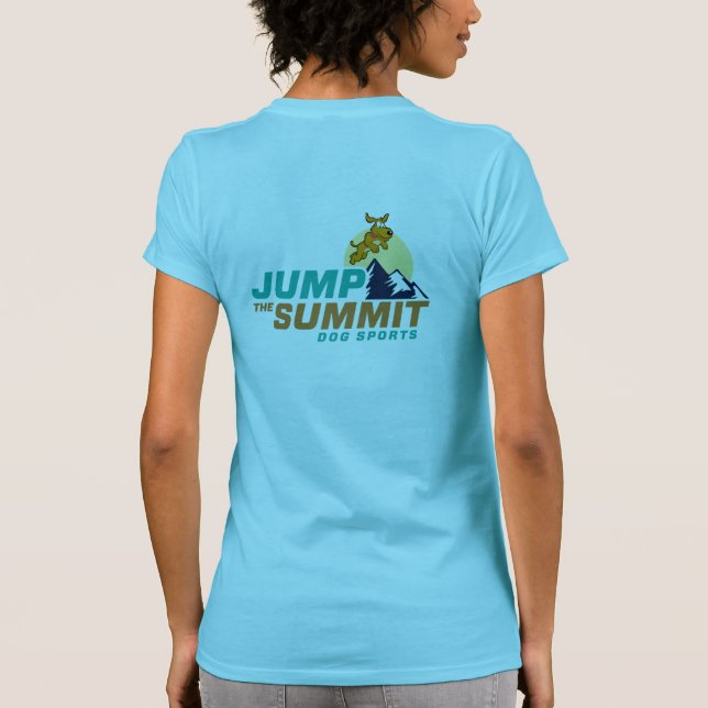 Ladies Teal Jump the Summit T-Shirt (Back)