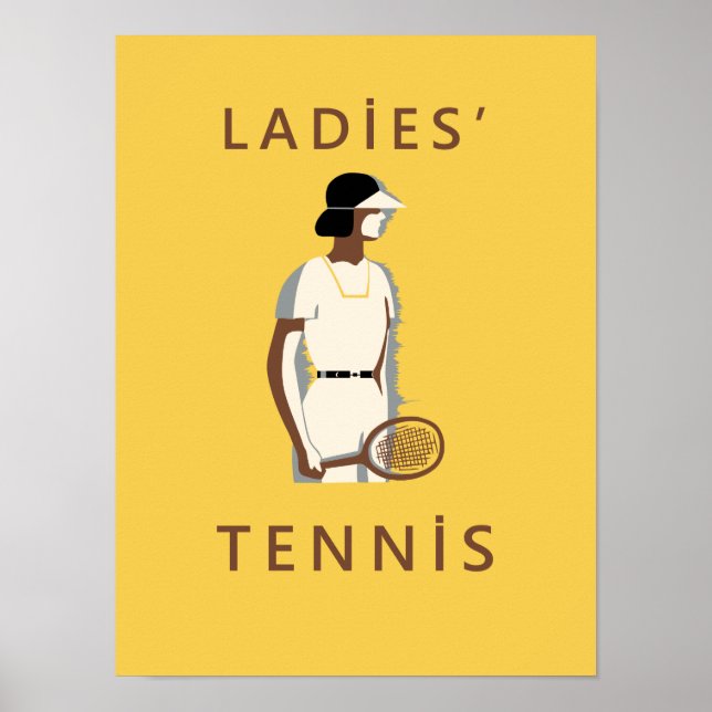 Ladies Tennis retro style Poster (Front)