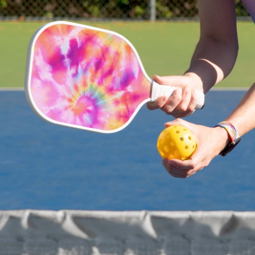 Ladies Tie Dye Style Colorful  Pickleball Paddle