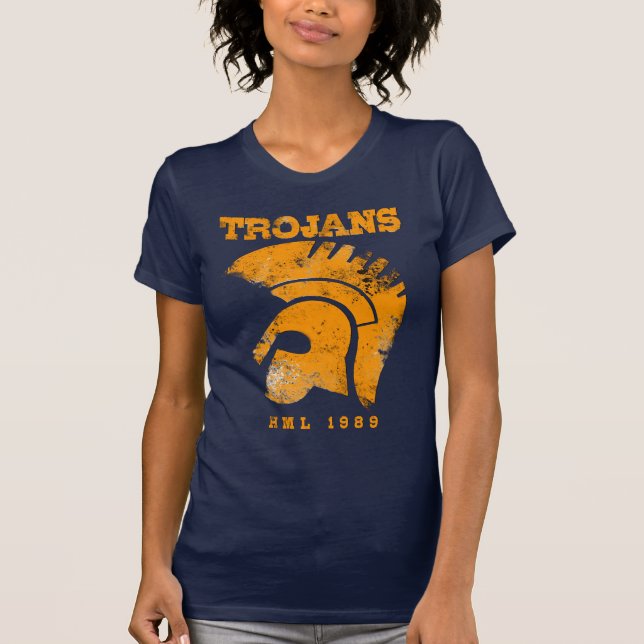 Ladies Trojan Deep V T-Shirt (Front)