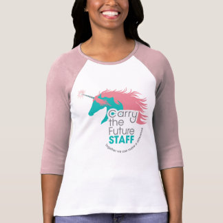 Ladies Unicorn Staff Baseball Tee