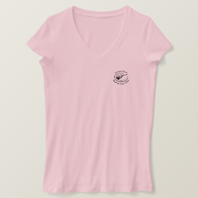 ladies v-neck t shirt (Design Front)