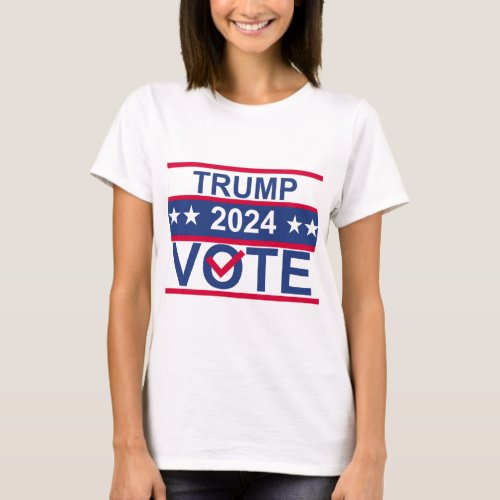Ladies Vote Trump 2024 white T_Shirt