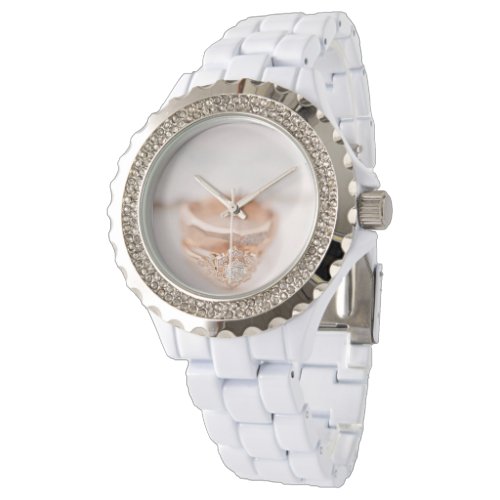 Ladies Watch with engagement ring