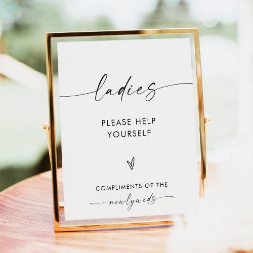 Ladies Wedding Bathroom Basket Sign Bathroom Sign