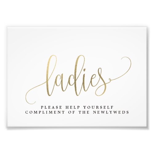 Ladies Wedding Bathroom Sign Choose Your Size