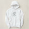 Ladies white Hoodie w Lt-Blue Logo
